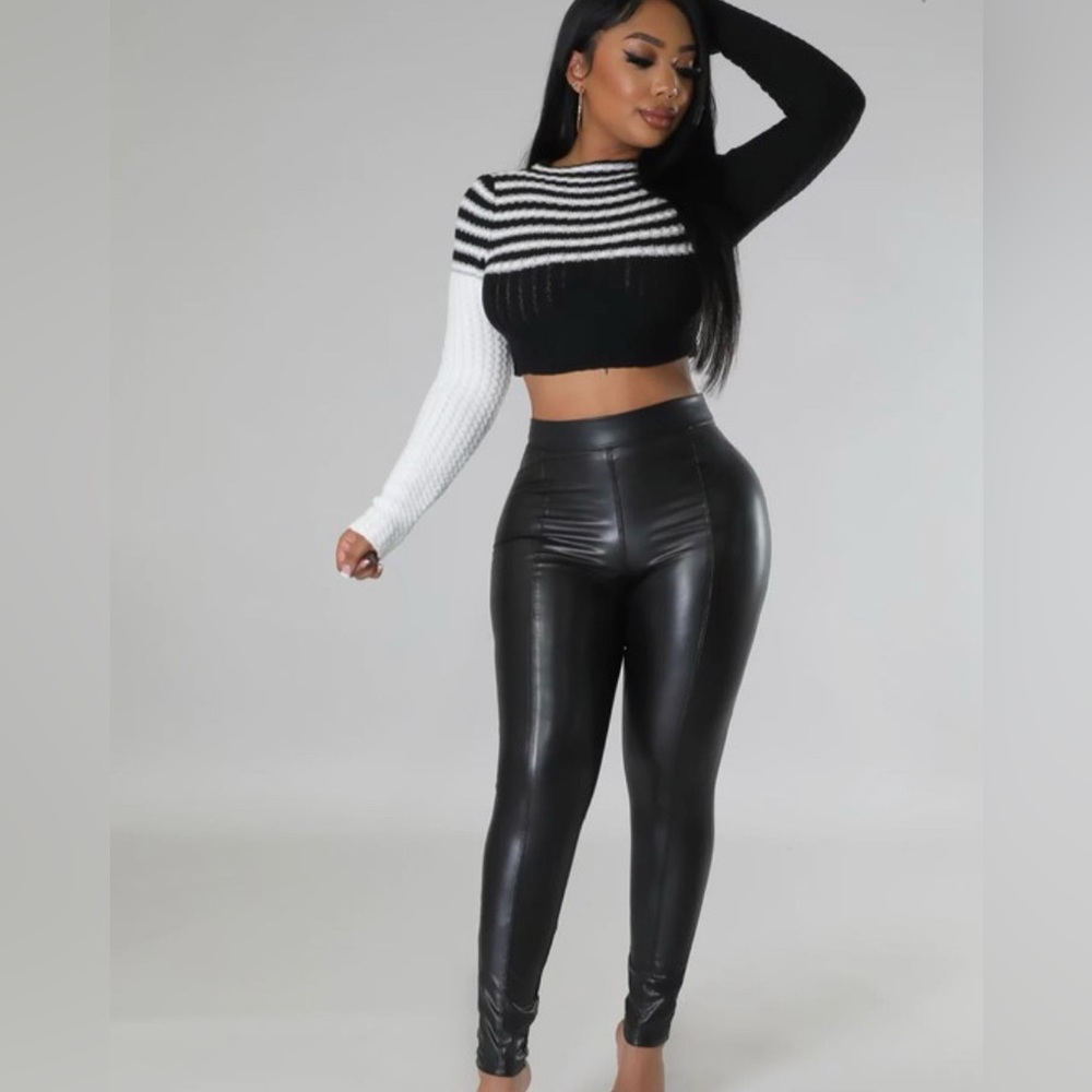 Plus Faux Leather Pants